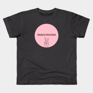 Procrastination, pink Kids T-Shirt